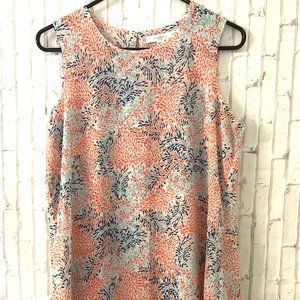 Fever Top Womens Size S/CH Multi Spotted‎ Sleeveless Tunic